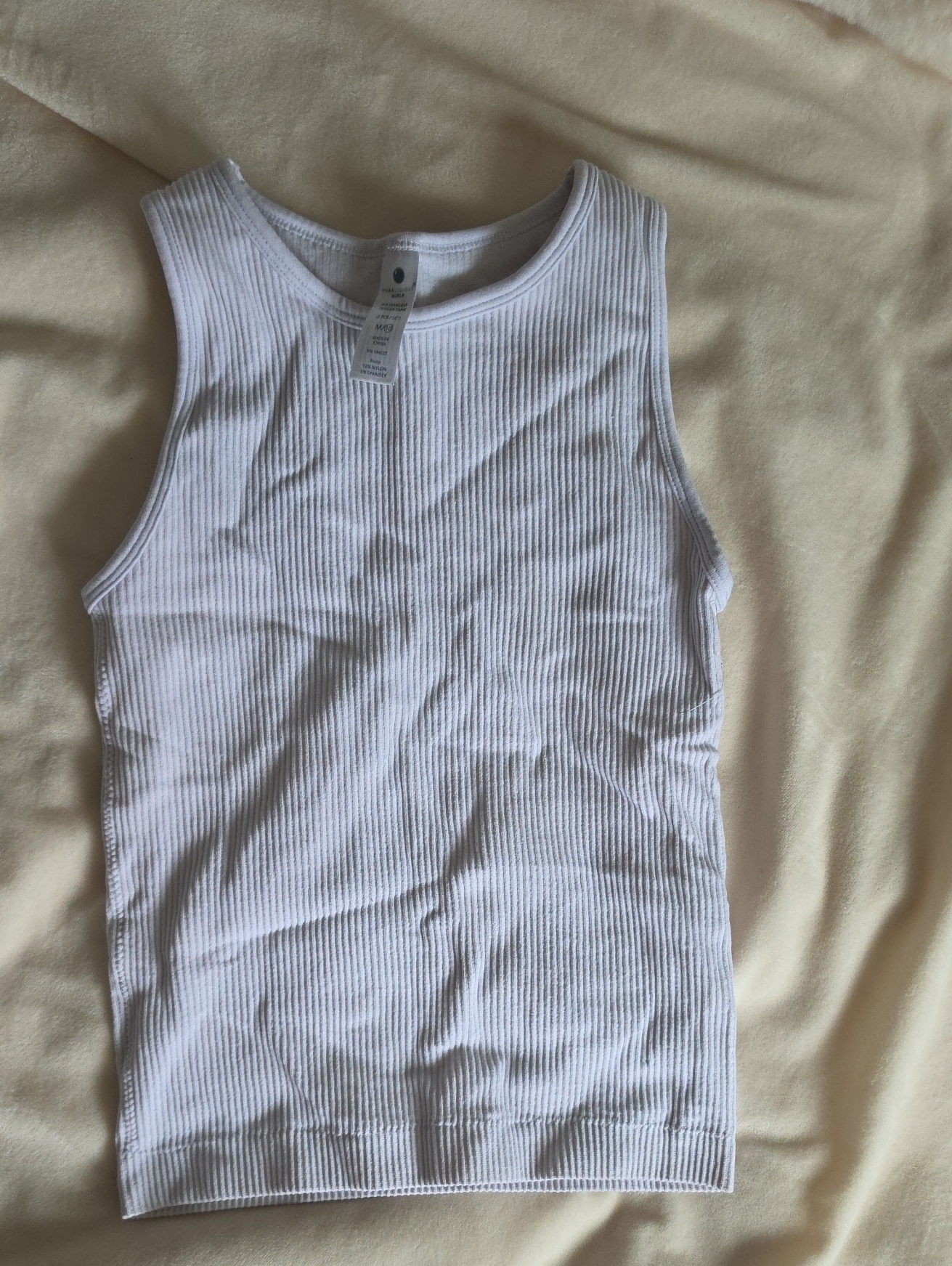 Yogalicious Girls Teagan Ribbed Tank White